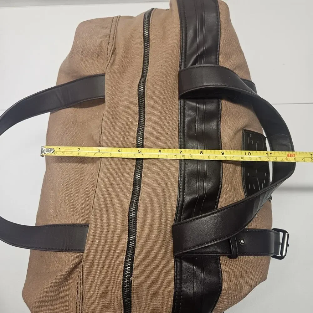 Buffalo David Bitton Tan Canvas Duffel with Black Trim